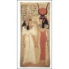 Relieve diosa Isis y Nefertari  62x 29 cm